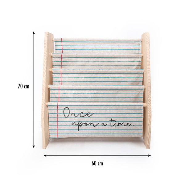 Libreria per bambini in tessuto beige 60x70 cm Once Upon a Time - Folkifreckles-image-4