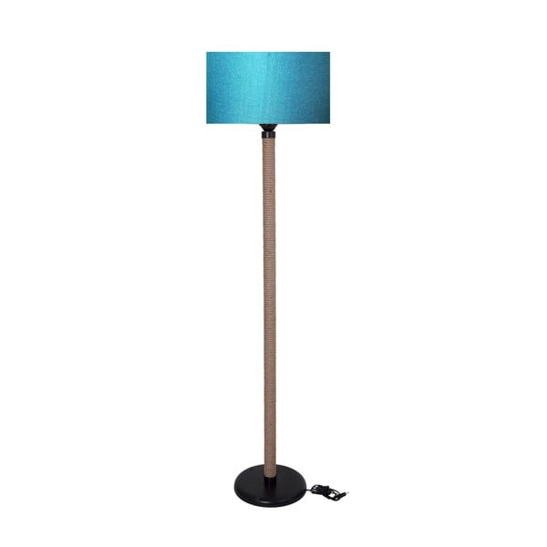 Lampada a stelo con paralume turchese Lampada Rope - Kate Louise