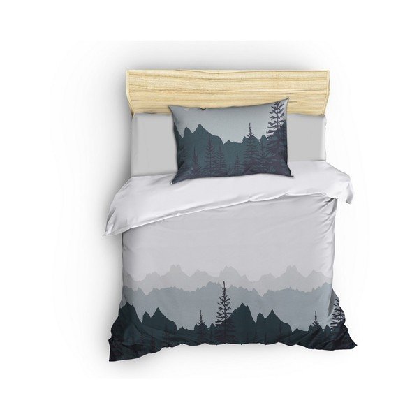 Biancheria da letto singola in cotone Ranforce Bianco, 140 x 200 cm Eyelash - Mijolnir