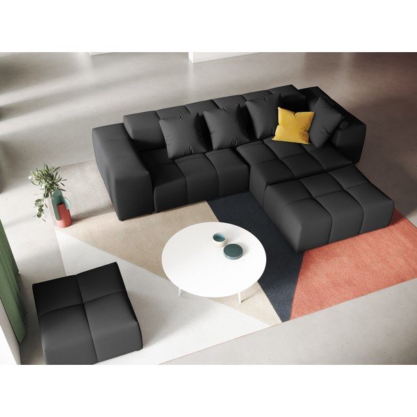 Divano angolare nero (variabile) Rome - Cosmopolitan Design-image-1
