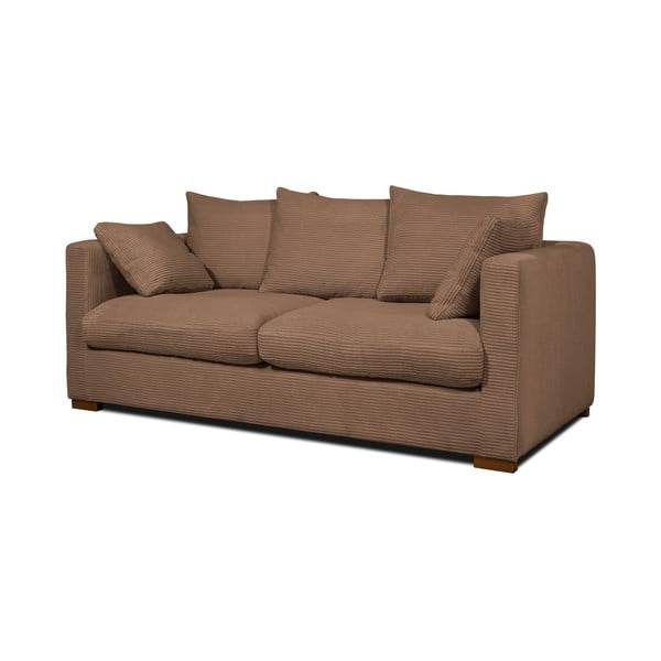 Divano in velluto a coste marrone chiaro 175 cm Comfy - Scandic-image-2