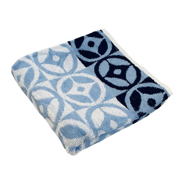 Asciugamano blu in cotone 70x140 cm Compass - JAHU collections
