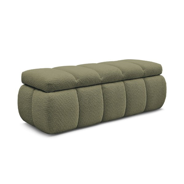 Panchina verde con rivestimento in bouclé – Bobochic Paris-image-3