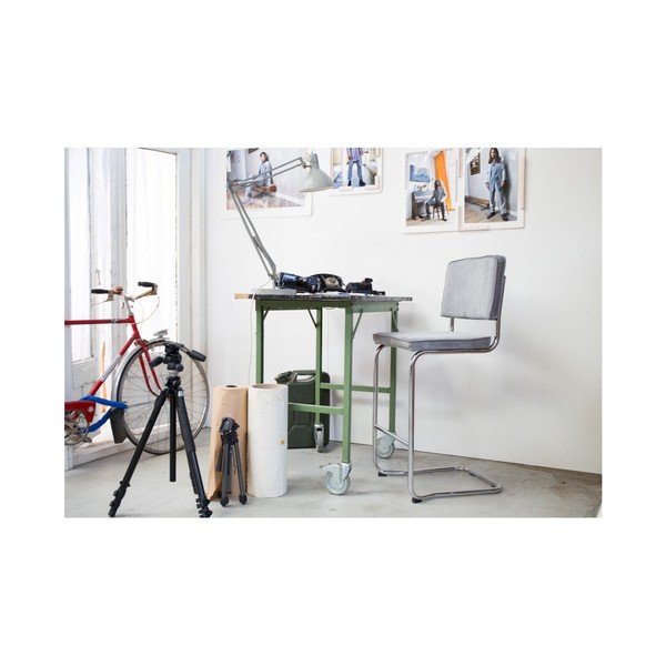 Sgabello da bar grigio scuro 113 cm Ridge Rib - Zuiver-image-2