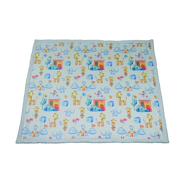 Coperta azzurra per neonati 80x100 cm - OYO kids-image-2