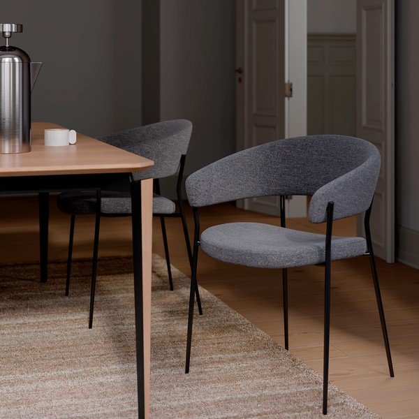 Sedia da pranzo marrone con braccioli Reboot – DAN-FORM Denmark-image-1