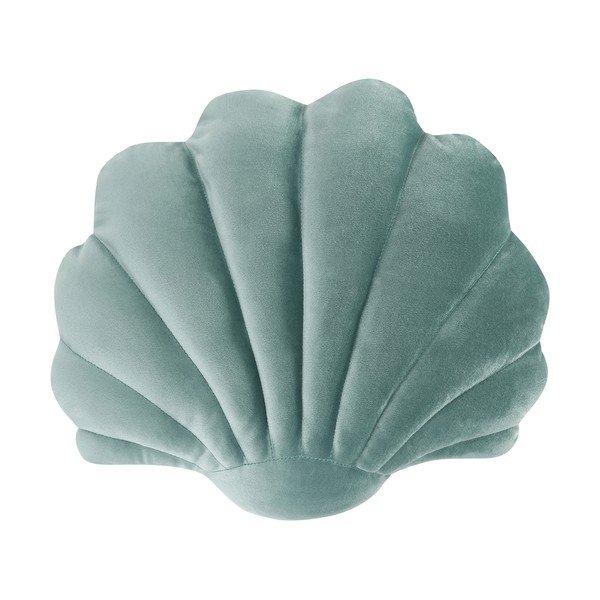 Federa decorativa in velluto verde , 27 x 32 cm Shell - Westwing Collection