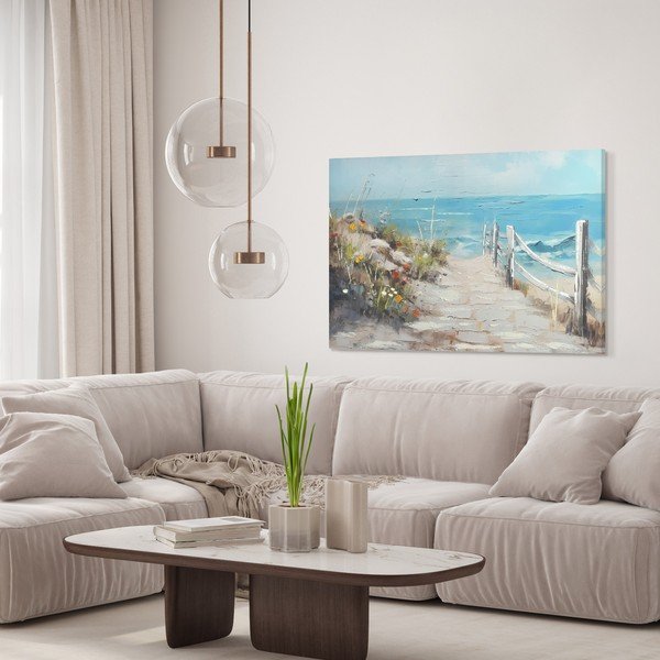 Obraz s ručně malovanými prvky 100x70 cm Sunny Beach – Styler-image-1