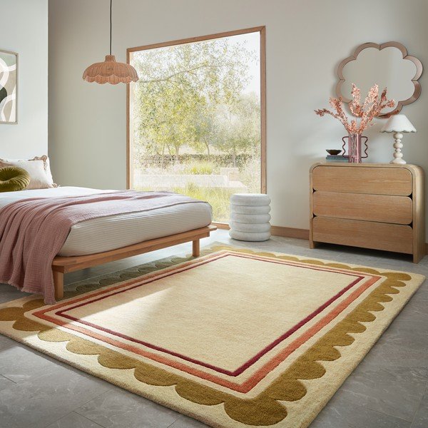 Tappeto di colore naturale in lana tessuto a mano 120x170 cm Lois – Flair Rugs-image-2