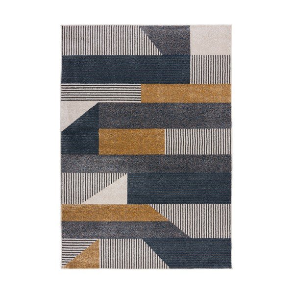 Tappeto giallo/blu 160x230 cm Brix - Flair Rugs