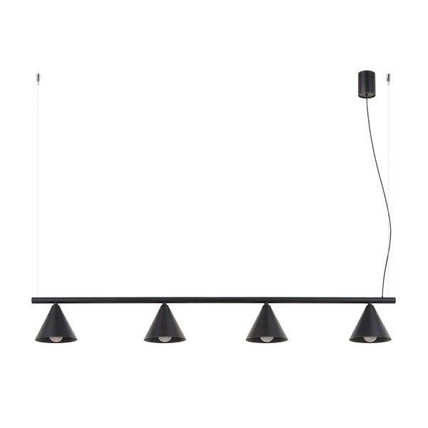 Lampadario nero in acciaio Zylo – Sollux