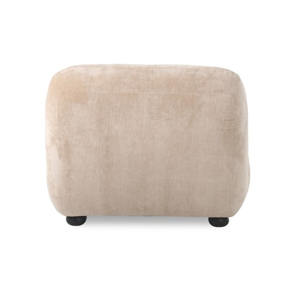 Poltrona beige con rivestimento in velluto Wyatt – Dutchbone-image-4