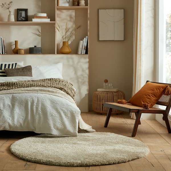 Tappeto rotondo beige ø 133 cm - Flair Rugs-image-1