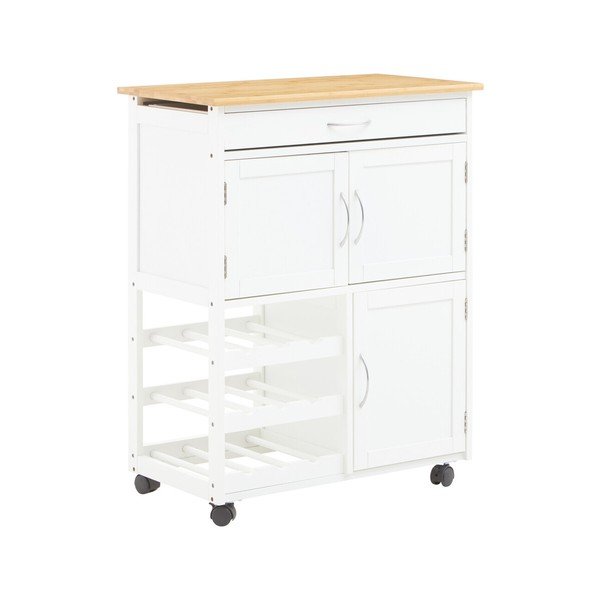 Tavolino da servizio in bambù su ruote 37x67 cm Harlow – Premier Housewares