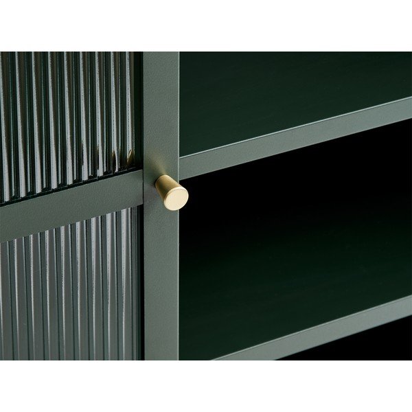 Vetrina in metallo verde Bronco, altezza 140 cm - Unique Furniture-image-4