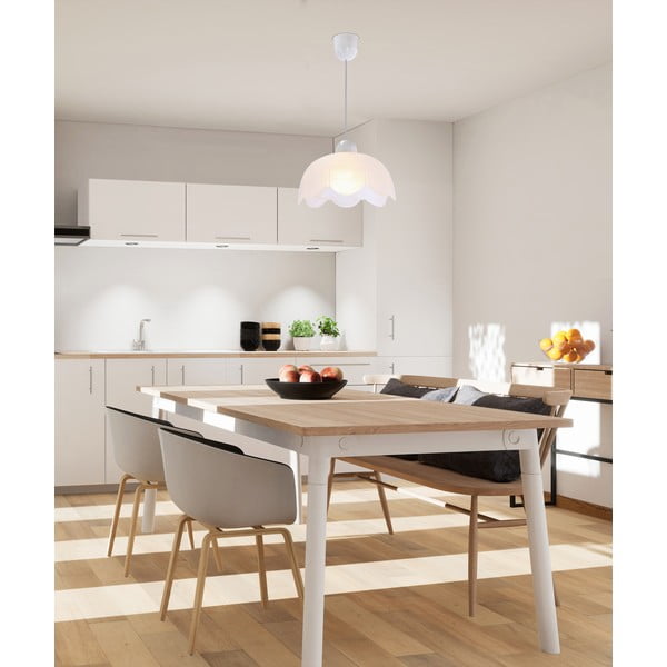 Lampada a sospensione bianca con paralume in vetro ø 25 cm Bratek - Candellux Lighting-image-1