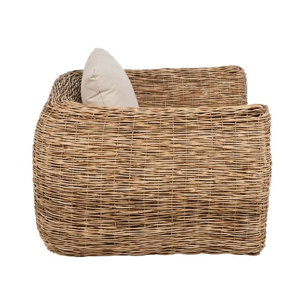 Poltrona in rattan bianca - Ixia-image-2