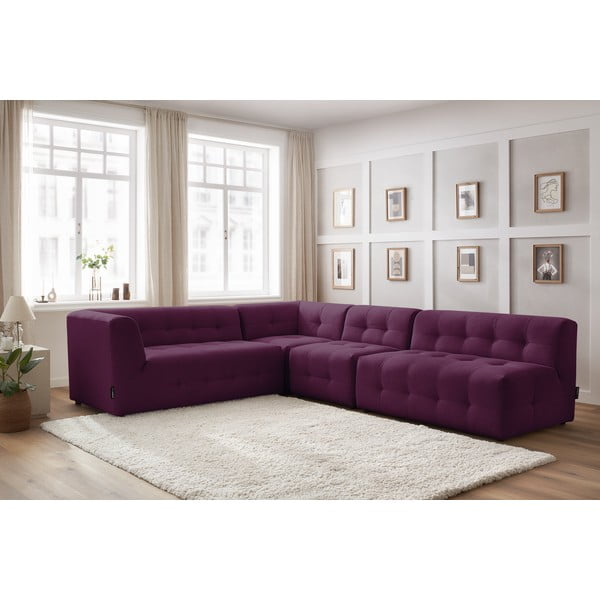 Divano angolare viola scuro (angolo sinistro) Kleber - Bobochic Paris-image-1