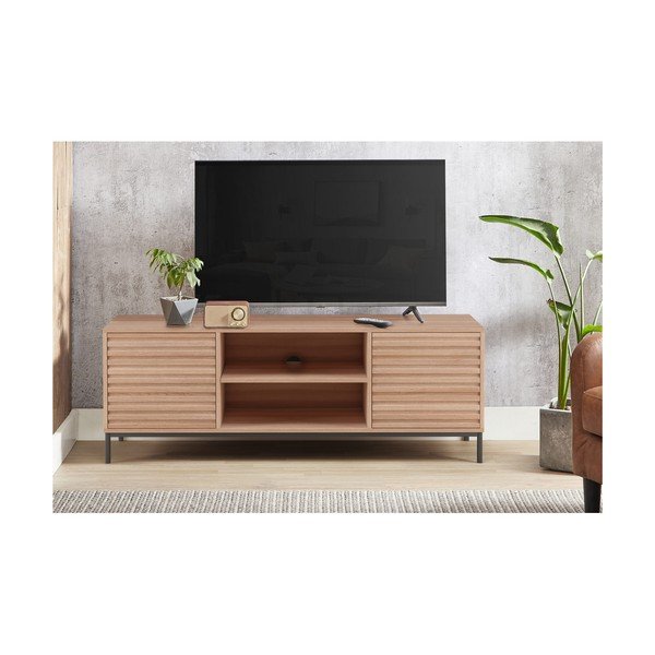 Tavolo TV in rovere naturale 140x50 cm Celine - Støraa-image-3