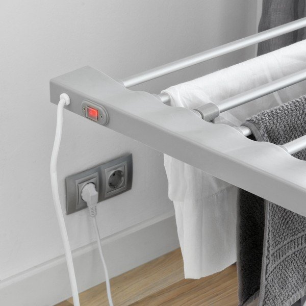 Asciugabiancheria elettrico pieghevole grigio Clotheshorse - InnovaGoods-image-1