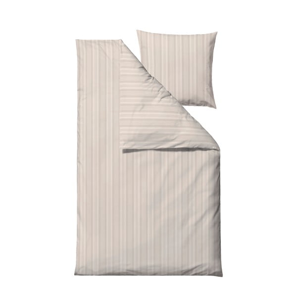 Biancheria da letto damascata beige per letto singolo 140x200 cm Noble - Södahl