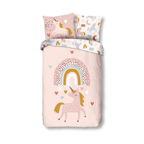 Biancheria da letto in cotone per bambini Unicorno, 140 x 220 cm - Good Morning