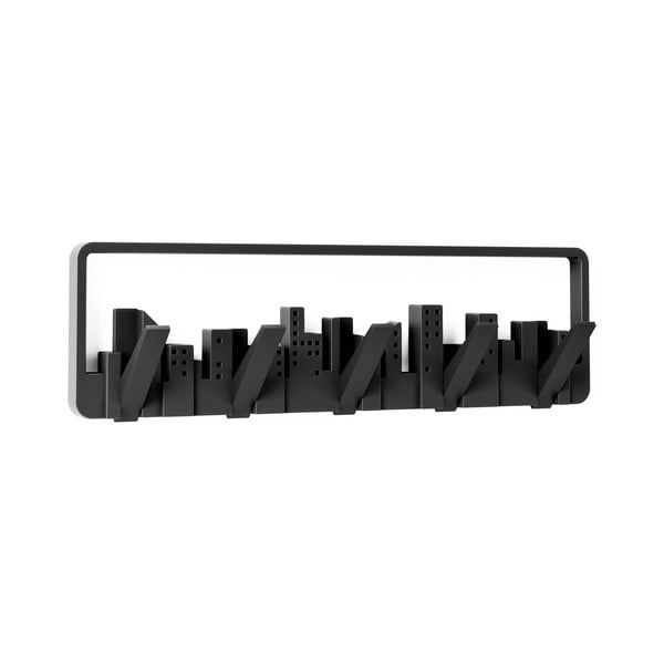 Appendiabiti da parete in plastica nera Skyline - Umbra-image-2