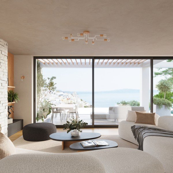 Plafoniera di colore naturale 58x75 cm Dazzle – Sollux-image-3