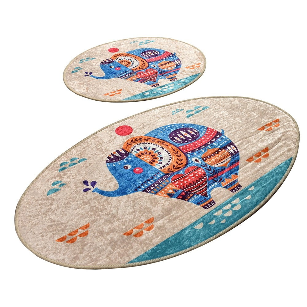 Set di tappetini per il bagno 2 pz 60x100 cm Etnic – Foutastic | Tappeti per il bagno