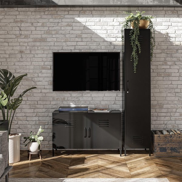 Armadio in metallo nero 38x185x40 cm Mission District - Støraa-image-1