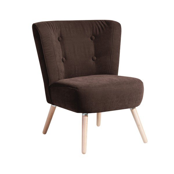 Poltrona marrone scuro Neele Velor - Max Winzer