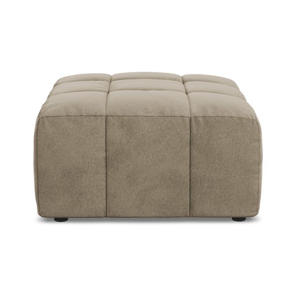 Poggiapiedi marrone con rivestimento in velluto Aloha – Makamii