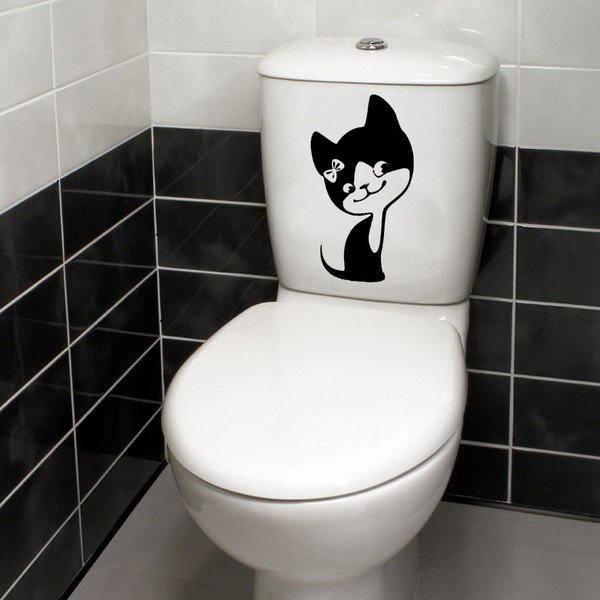 Adesivo decorativo per WC Kitty - Evila Originals