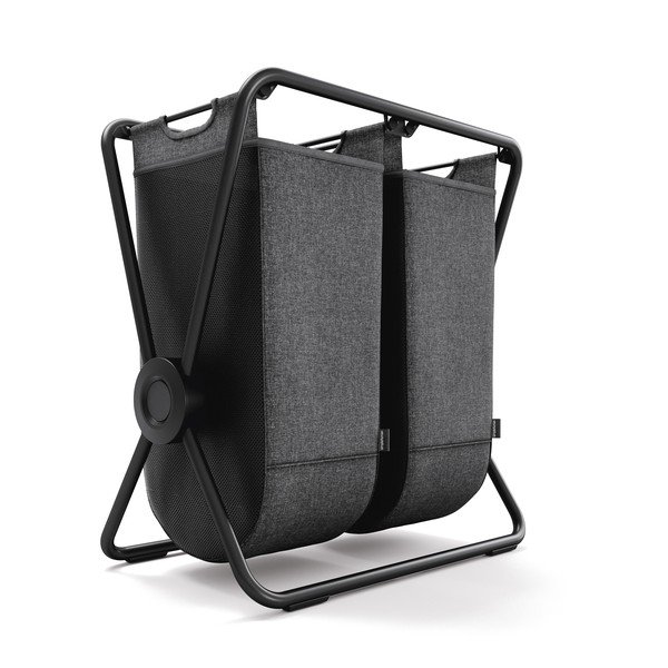 Cesta per il bucato grigio scuro in tessuto pieghevole 200 l – simplehuman