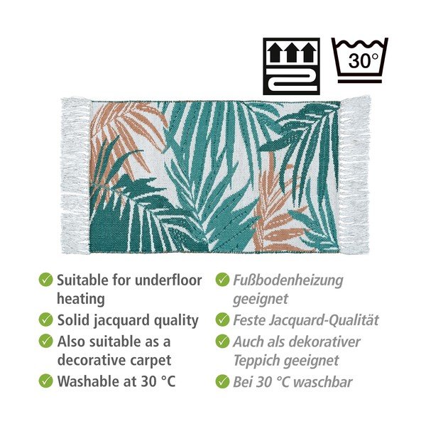 Tappetino da bagno in tessuto verde 50x80 cm Suva - Wenko-image-4