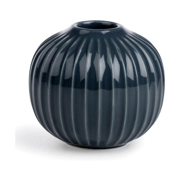 Candeliere Hammershoi in porcellana antracite, ⌀ 7,5 cm - Kähler Design