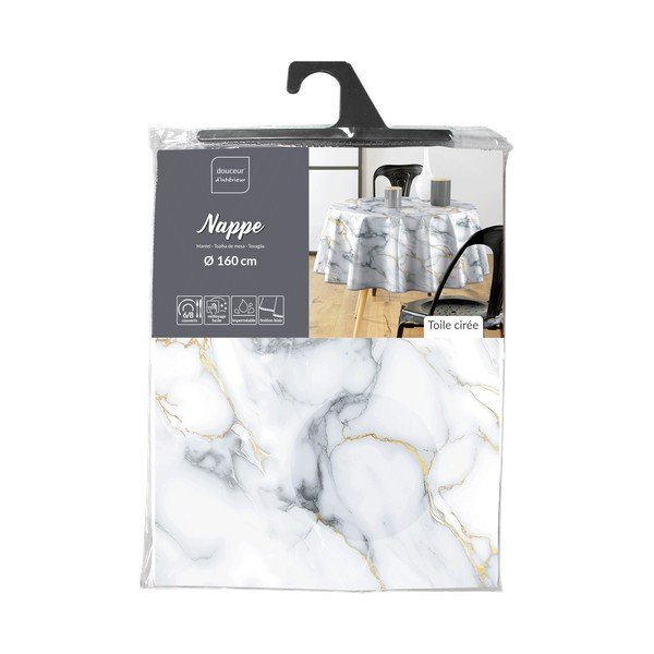 Tovaglia adatta per pulizia con panno umido ø 160 cm Marquina – douceur d'intérieur-image-4