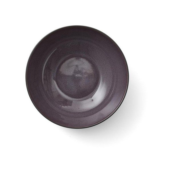 Insalatiera in gres nero con smalto interno viola, diametro 30 cm Mensa - Bitz-image-4