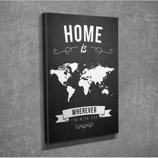 Pittura murale su tela Casa, 30 x 40 cm - Vega-image-1