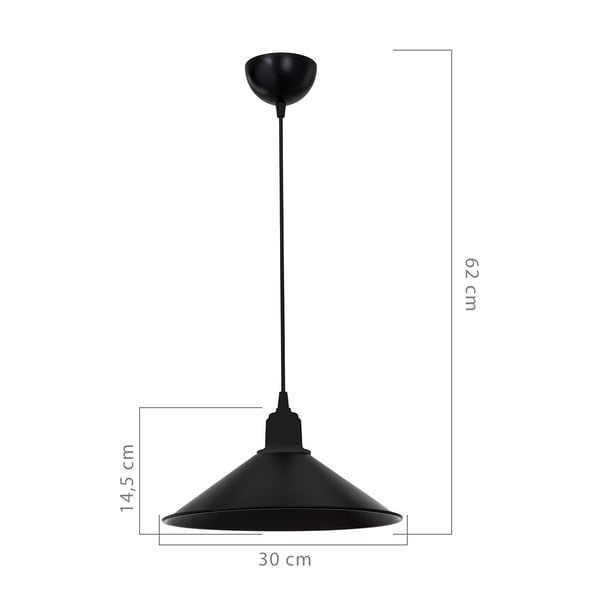 Lampada da soffitto in metallo nero ø 30 cm - Squid Lighting-image-2