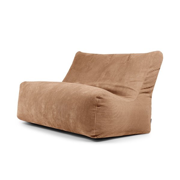 Puof a sacco marrone con rivestimento in velluto a coste Sofa Seat Lounge – SLOWDOWN