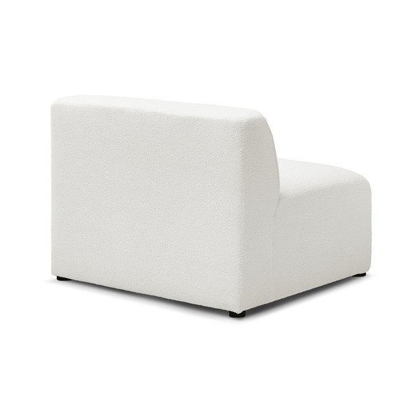 Parte divano componibile bianco (solo parte centrale) con rivestimento in bouclé Megeve – Bobochic Paris-image-4