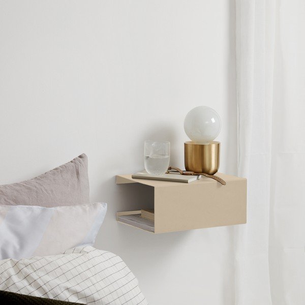 Mensola beige in acciaio con ripiani multipli 35 cm – ReCollector-image-3
