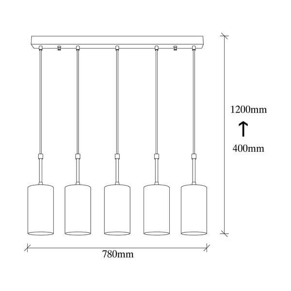 Lampada a sospensione per 5 lampadine in oro Kem - Opviq lights-image-3