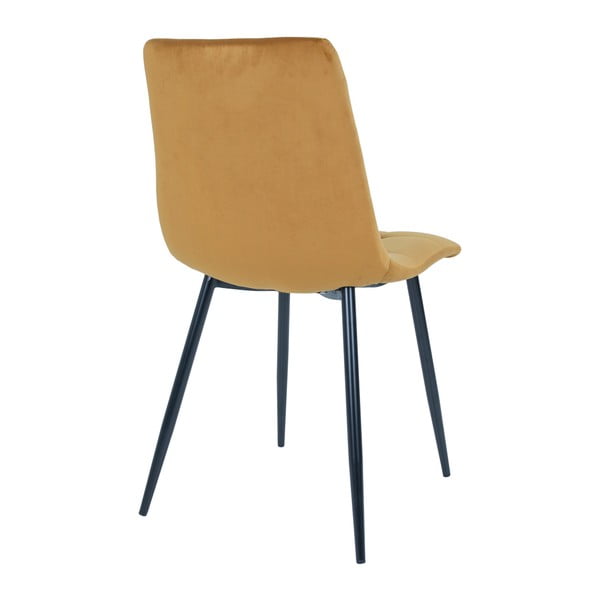 Sedie da pranzo in set gialle in imbottito 2 pz Middelfart – House Nordic-image-4