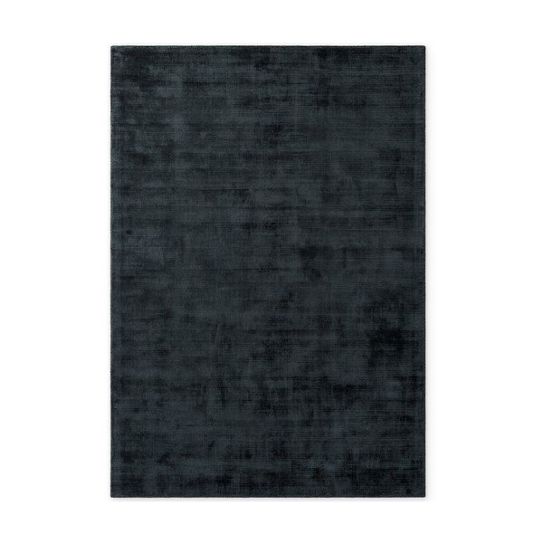 Tappeto nero in viscosa tessuto a mano 80x150 cm Noemi – Vikosa