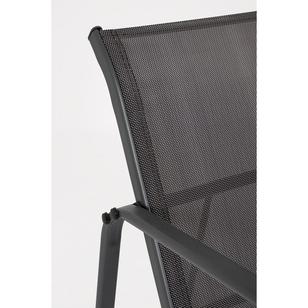 Set di mobili da giardino color antracite in acciaio per 4 persone Gonzalo – Bizzotto-image-2