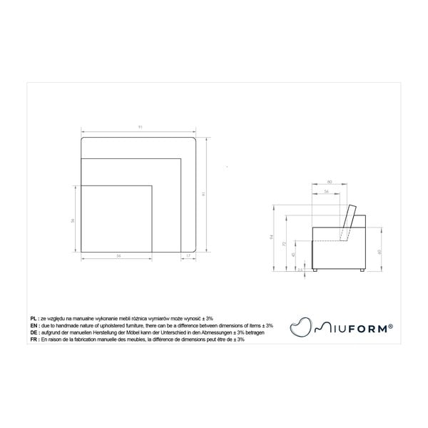 Parte divano componibile beige Lulu – Miuform-image-3