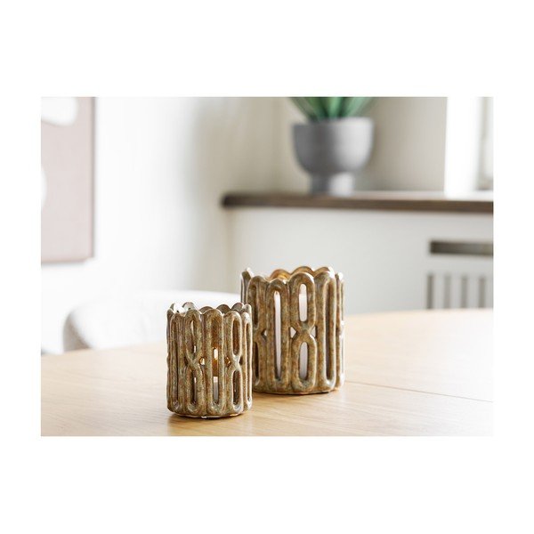 Portacandele in set in ceramica 2 pz – House Nordic-image-1