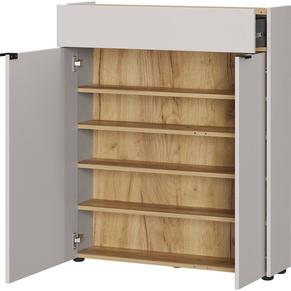 Armadietto color crema opaco 83x99x22 cm Ameca – Germania-image-3